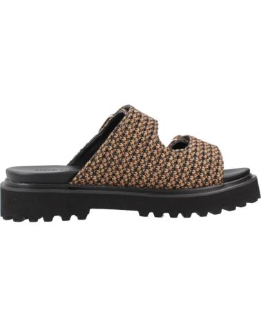 SANDÁLIAS FEMININAS NOA HARMON VILA - DESIGN TRANÇADO MARROM E PRETO NGRCUE