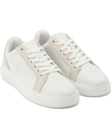 Zapatillas deporte CALVIN KLEIN  de Hombre DEPORTIVA CASUAL PARA HOMBRE YM01123 COLOR BLA  BLANCO