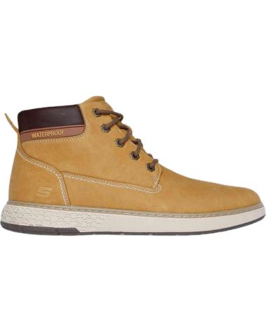Botines de Hombre SKECHERS BOTAS GARLAN-DENO WATERPROOF MOSTAZA