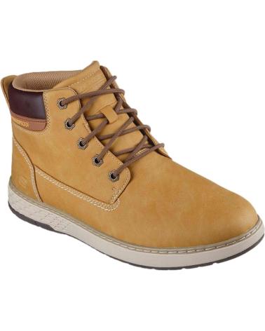Botines de Hombre SKECHERS BOTAS GARLAN-DENO WATERPROOF MOSTAZA