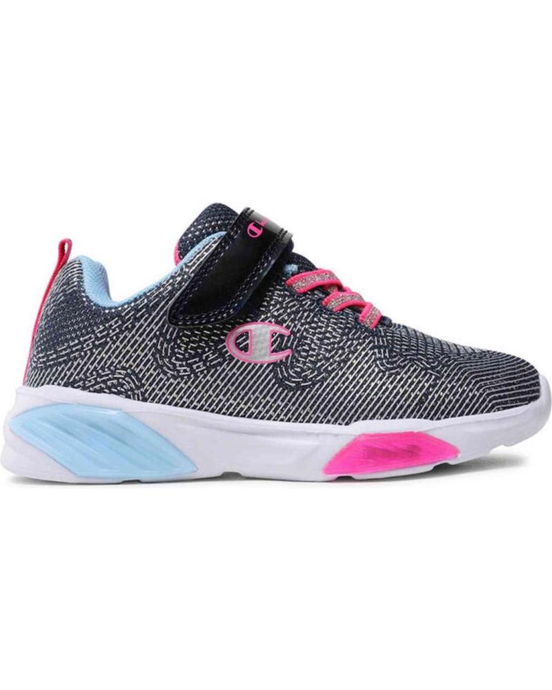 girl Trainers CHAMPION ZAPATILLAS WAVE PLATEADO CON LUCES G PS S32132-CHA  GRIS