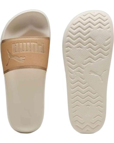 CHANCLAS PUMA LEADCAT 2.0 AQUA METALLICS BEIGE DORADO (401707 02) BLANCO