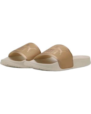 CHANCLAS PUMA LEADCAT 2.0 AQUA METALLICS BEIGE DORADO (401707 02) BLANCO