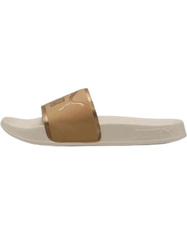 CHANCLAS PUMA LEADCAT 2.0 AQUA METALLICS BEIGE DORADO (401707 02) BLANCO