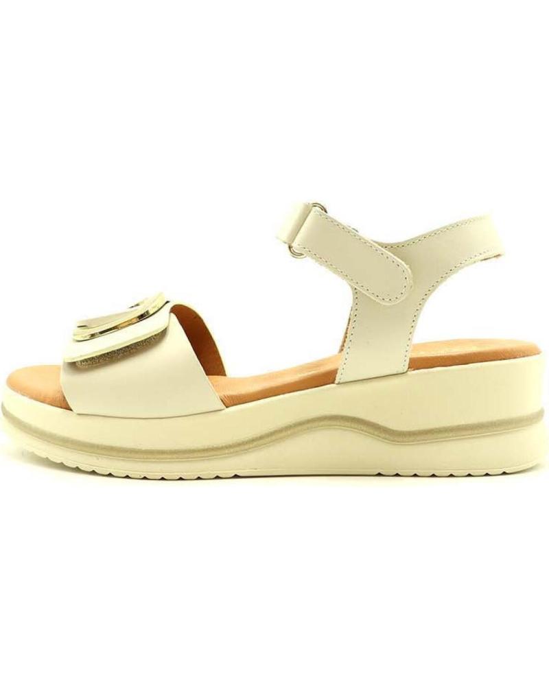 Sandales DESCANFLEX  pour Femme SANDALIA VELCRO CON APLIQUE 21120  IVORY