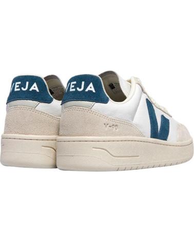 ZAPATILLAS VEJA V-90 BLANCO CRUDO Y AZUL BLANCO