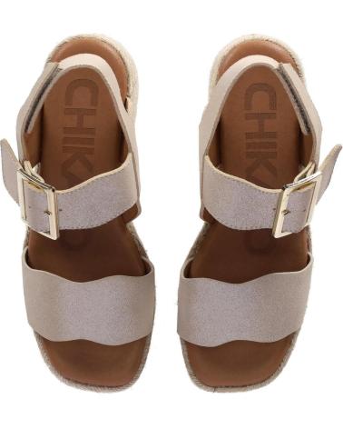 Sandalias CHIKA10  de Mujer NEW BONITA MK 08  PLATINO-LG GOLD