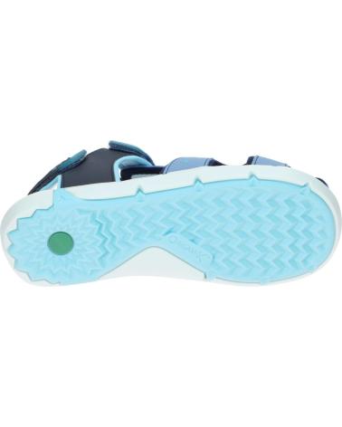 boy Sandals KICKERS 1202300-30-0 JUMANGE PU NYLON  53 BLEU BLEU MARIN