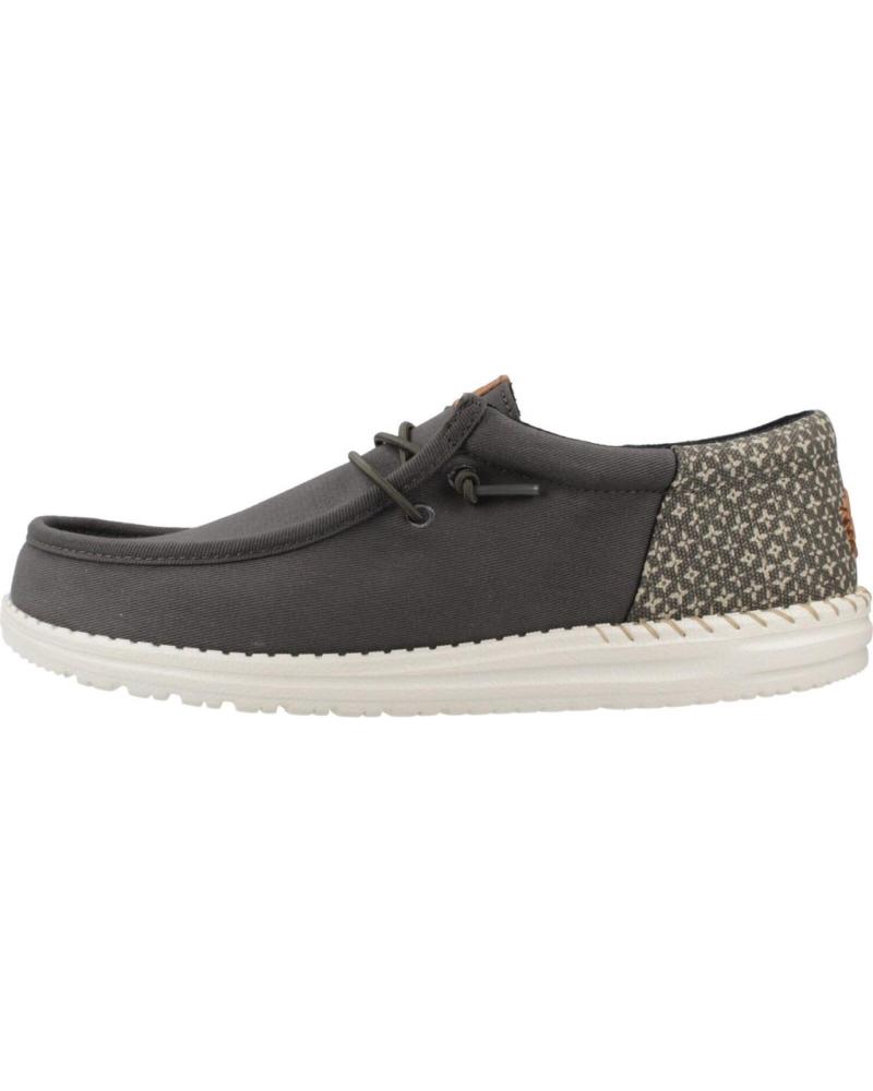 Zapatos HEY DUDE  de Hombre MOCASINES HOMBRE MODELO WALLY FUNK BLOCK PRINT COLOR GRIS BL  BLKEGR