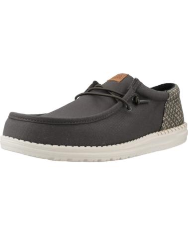 Zapatos HEY DUDE  de Hombre MOCASINES HOMBRE MODELO WALLY FUNK BLOCK PRINT COLOR GRIS BL  BLKEGR
