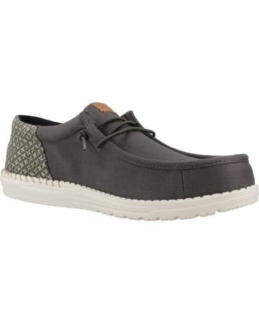 Zapatos HEY DUDE  de Hombre MOCASINES HOMBRE MODELO WALLY FUNK BLOCK PRINT COLOR GRIS BL  BLKEGR