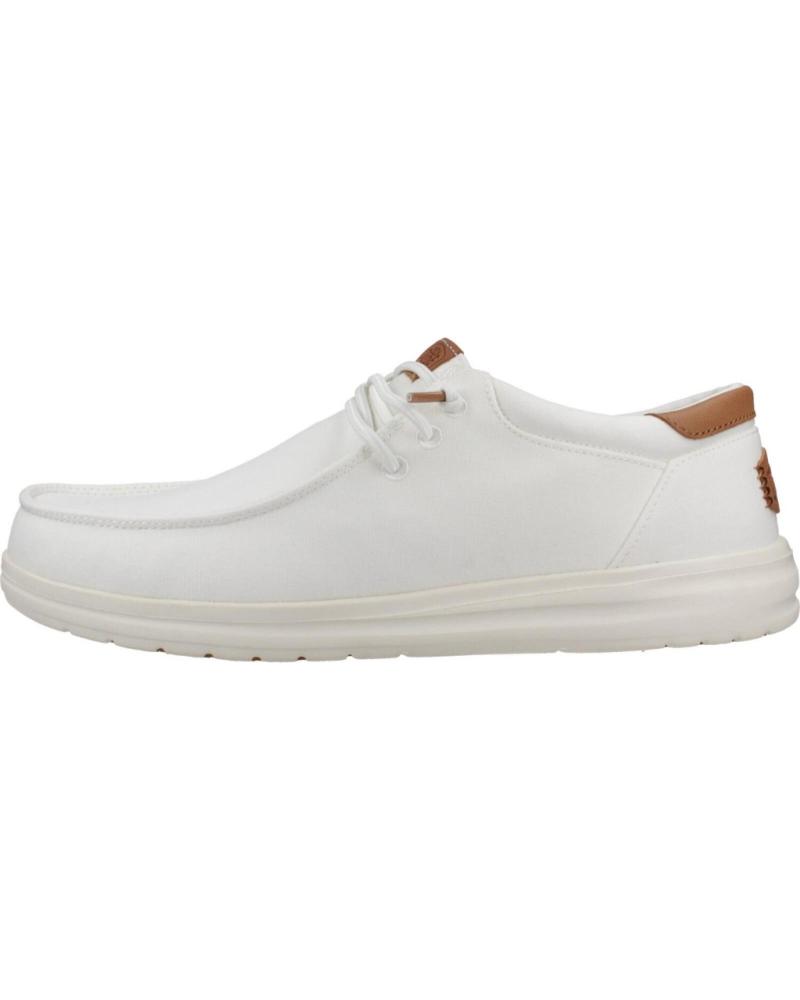 Nauticos de Hombre HEY DUDE INFORMALES HOMBRE MODELO PAUL CANVAS COLOR BLANCO WHITE