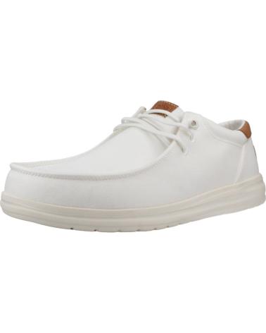 Nauticos de Hombre HEY DUDE INFORMALES HOMBRE MODELO PAUL CANVAS COLOR BLANCO WHITE
