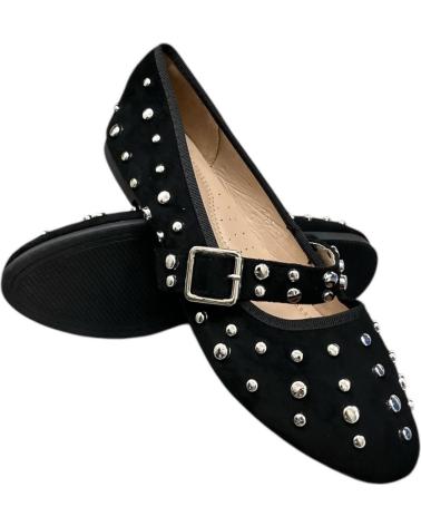 Bailarinas CALZADOMANIA  de Mujer MANOLETINA TACHAS  NEGRO