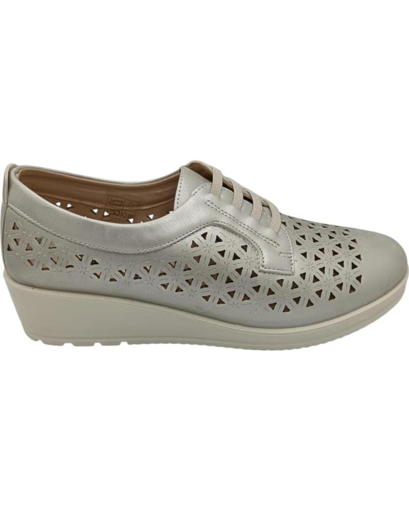 Woman Zapatos de cuña DAVINIA ZAPATO CALADO GOMAS  PLATEADO