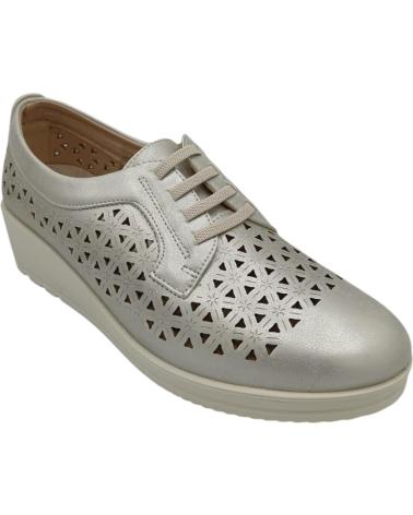 Woman Zapatos de cuña DAVINIA ZAPATO CALADO GOMAS  PLATEADO