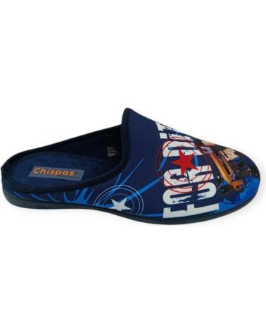 Hausschuhe CHISPAS  für Damen und Mädchen und Junge ZAPATILLA CASA NIO AZUL LETRAS 85  VARIOS COLORES