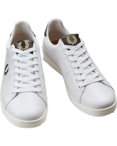 Man Zapatillas deporte FRED PERRY ZAPATILLAS LEATHER TAB WHITE