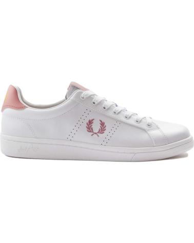 Man Zapatillas deporte FRED PERRY ZAPATILLAS LEATHER  WHITE-DUSKY PNK