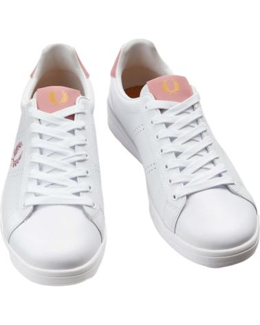 Man sports shoes FRED PERRY ZAPATILLAS LEATHER  WHITE-DUSKY PNK