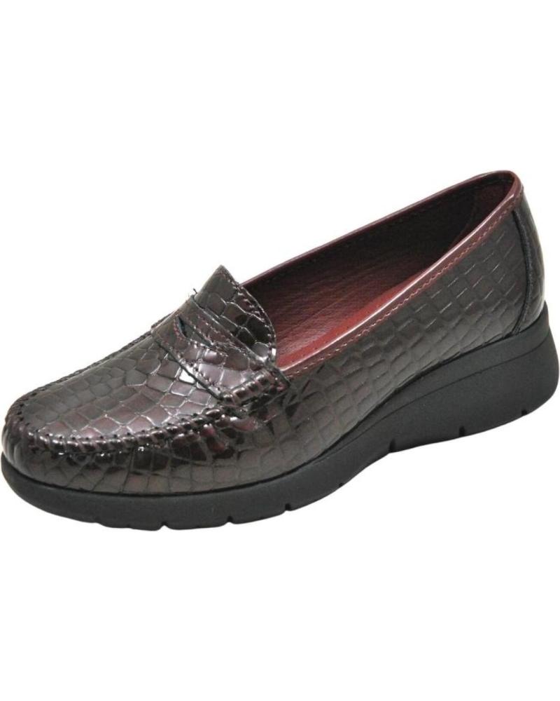 Mocassins LUMEL  pour Femme - MOCASIN CON ADORNO ANTIFAZ MUY ANCHO PLANTILLA EX  BORDO