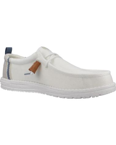 Zapatos de Hombre HEY DUDE INFORMALES HOMBRE MODELO WALLY SUMMER LINEN COLOR BLANCO WHT WHTSTN