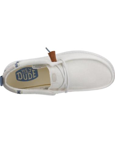 Zapatos de Hombre HEY DUDE INFORMALES HOMBRE MODELO WALLY SUMMER LINEN COLOR BLANCO WHT WHTSTN