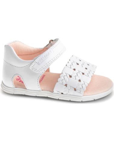 Sandales PABLOSKY  pour Fille SANDALIA DE PIEL CON TALON CERRADO BEBE PARA NINA  BLANCO