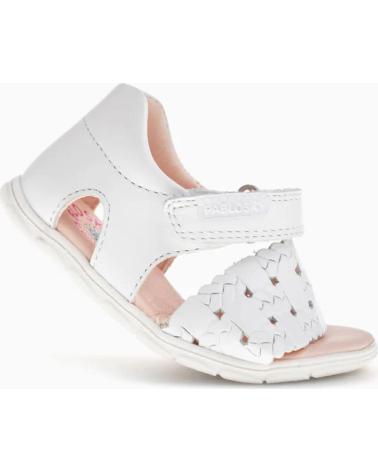 Sandales PABLOSKY  pour Fille SANDALIA DE PIEL CON TALON CERRADO BEBE PARA NINA  BLANCO