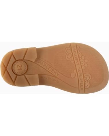 Sandales PABLOSKY  pour Fille SANDALIA DE PIEL CON LAZO Y VELCRO PARA NINA 05700  BLANCO