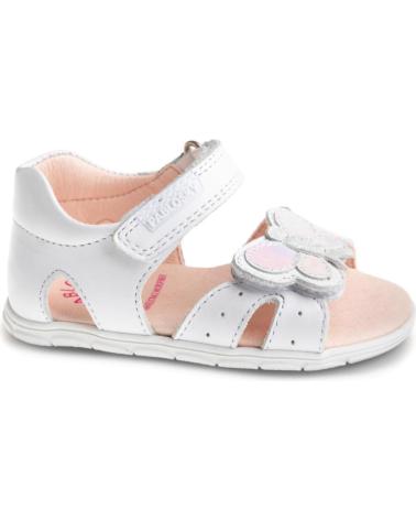 Sandales PABLOSKY  pour Fille SANDALIA DE PIEL CON TALON CERRADO BEBE PARA NINA  BLANCO