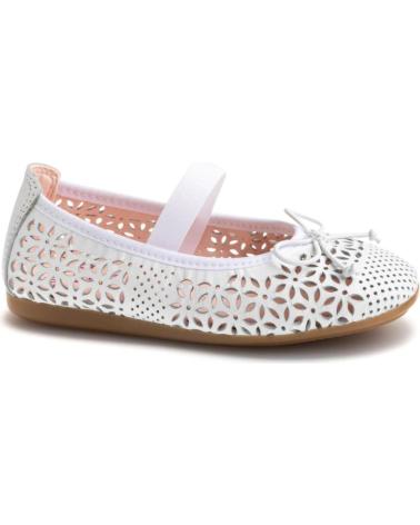 Sapatos PABLOSKY  de Menina MERCEDITAS DE PIEL CON LAZO PARA NINA 358100 COLOR  BLANCO