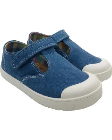 BASKETS TOILE BAREFOOT PABLOSKY 979910 JEANS BLEUES JEANS