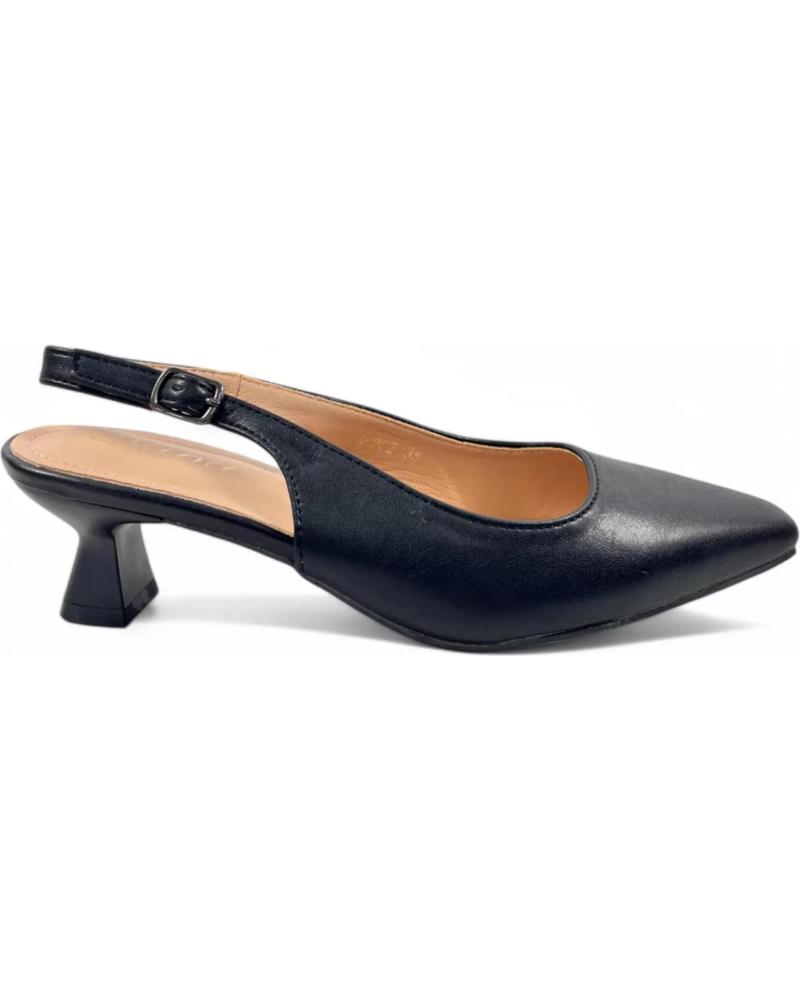 Sandalias TIMBOS  de Mujer TACON DESTALONADO MUJER 131238  NEGRO