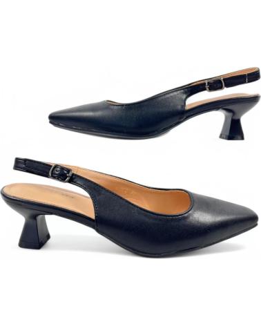Sandalias TIMBOS  de Mujer TACON DESTALONADO MUJER 131238  NEGRO