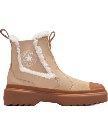Botas CONVERSE  de Mulher BOTAS CHUCK TAYLOR ALL STAR CHELSEA LUGGED PARA NINAS EN COL  BEIGE