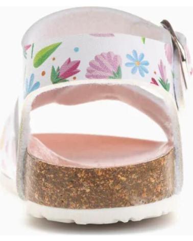 SANDALES BIO PABLOSKY 439604 À BOUCLES AVEC IMPRIMÉ FLORAL BLANC BLANCO