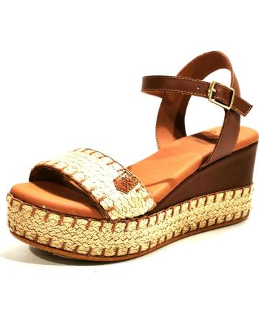 Sandalen POPA  für Damen SANDALIA CASUAL DE ANTE Y YUTE CON PLATAFORMA Y CUNA  CUERO
