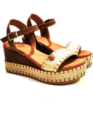 Sandalen POPA  für Damen SANDALIA CASUAL DE ANTE Y YUTE CON PLATAFORMA Y CUNA  CUERO