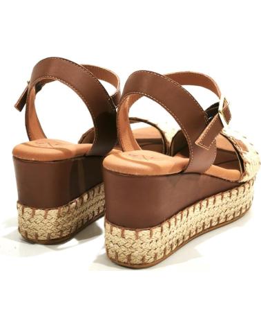 Sandalen POPA  für Damen SANDALIA CASUAL DE ANTE Y YUTE CON PLATAFORMA Y CUNA  CUERO