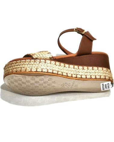 Sandalen POPA  für Damen SANDALIA CASUAL DE ANTE Y YUTE CON PLATAFORMA Y CUNA  CUERO