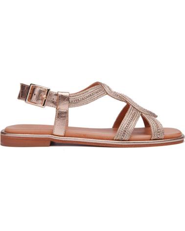 Sandalen REGARDE LE CIEL  für Damen SANDALIA PLANA CON HEBILLA  COGNAC