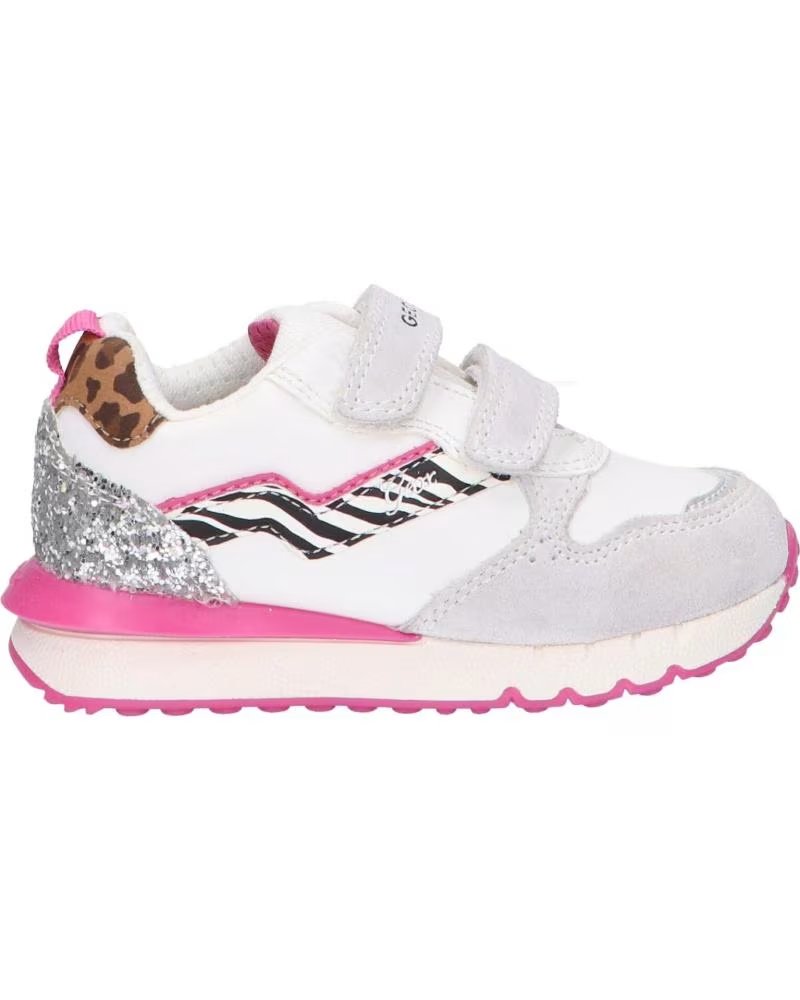 GEOX J26GZC 022BC J FASTICS C0563 WHITE-FUCHSIA