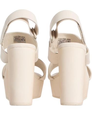 Sandali CALVIN KLEIN  per Donna WEDGE SANDAL WEBBING IN  BEIGE