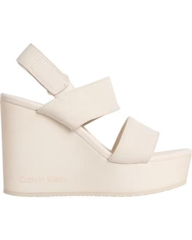 Sandalias CALVIN KLEIN  de Mujer WEDGE SANDAL WEBBING IN  BEIGE