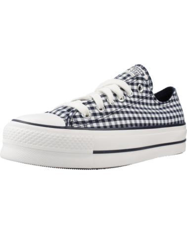 CONVERSE CHUCK TAYLOR ALL STAR LIFT PLATFORM GINGHAM A13664C SNEAKER BLAU OBSDN