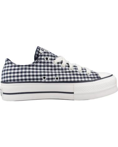 CONVERSE CHUCK TAYLOR ALL STAR LIFT PLATFORM GINGHAM A13664C SNEAKER BLAU OBSDN