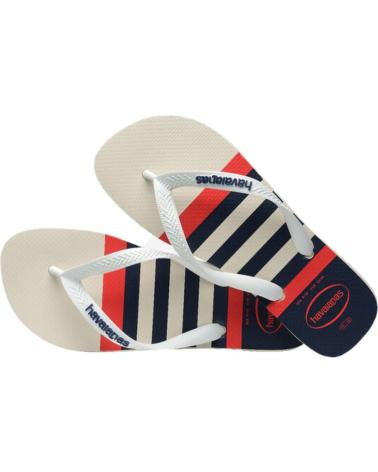 Man Flip flops HAVAIANAS SANDALIAS HOMBRE MODELO H TOP NAUTICAL COLOR BLANCO 6349WHNV 6349WHNVBL