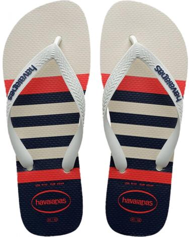 Man Flip flops HAVAIANAS SANDALIAS HOMBRE MODELO H TOP NAUTICAL COLOR BLANCO 6349WHNV 6349WHNVBL