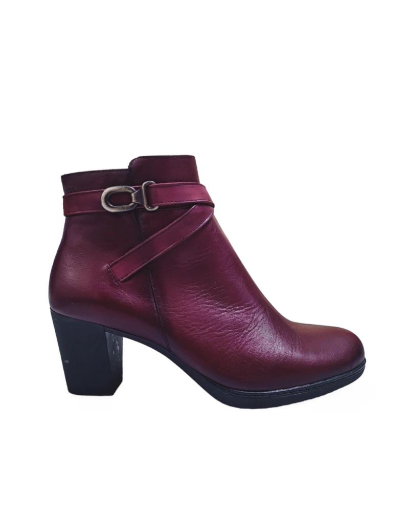 Botines DORKING  de Mujer BOTAS PIEL BURDEOS CONFORT  SUGAR NOBUCK BURDEOS VINO